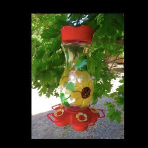 Vintage Sunflower Hummingbird Feeder - Large